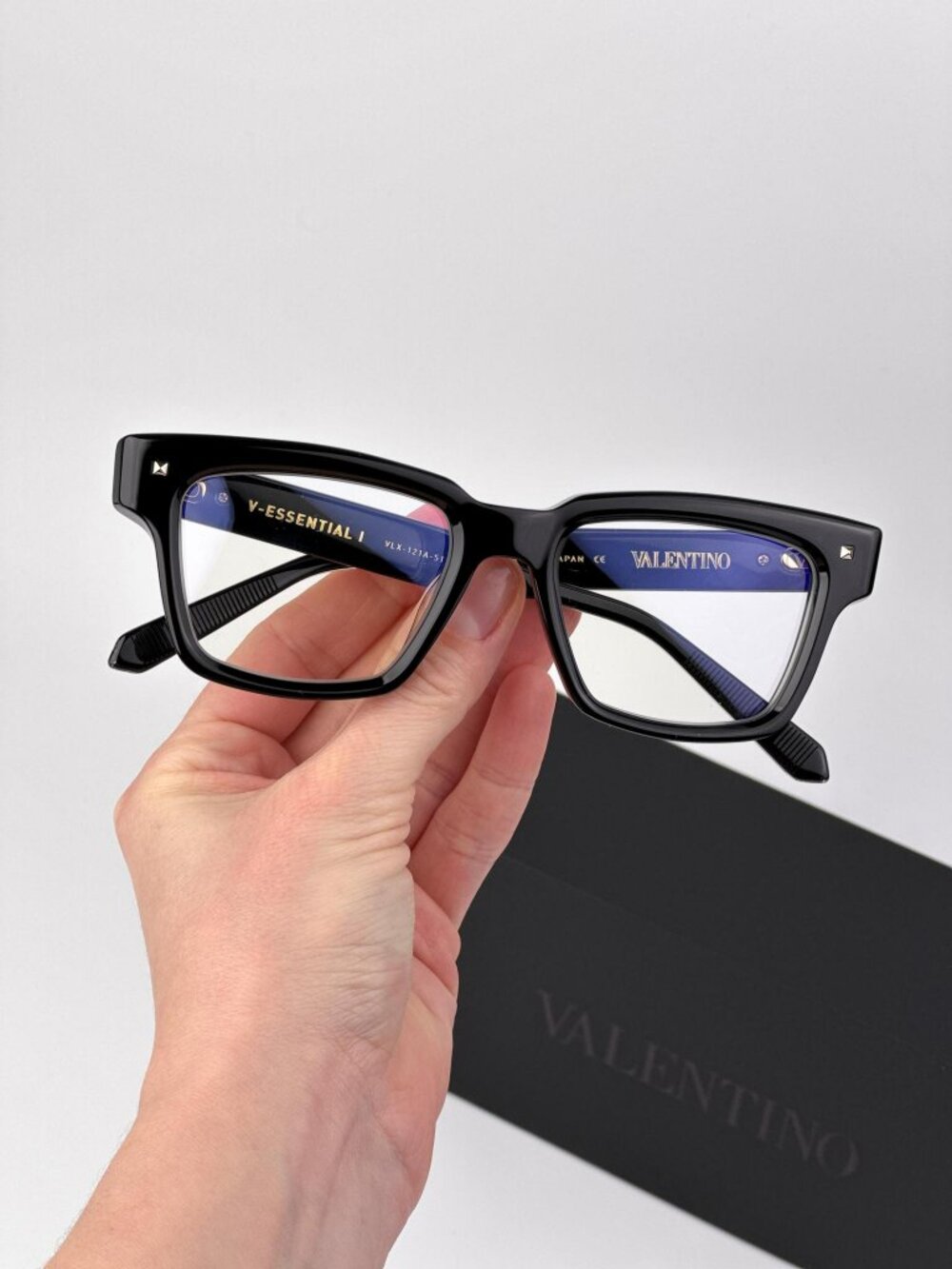 Valentino V-ESSENTIAL I Eyeglasses – Black Square Frame (VLX-121 A)